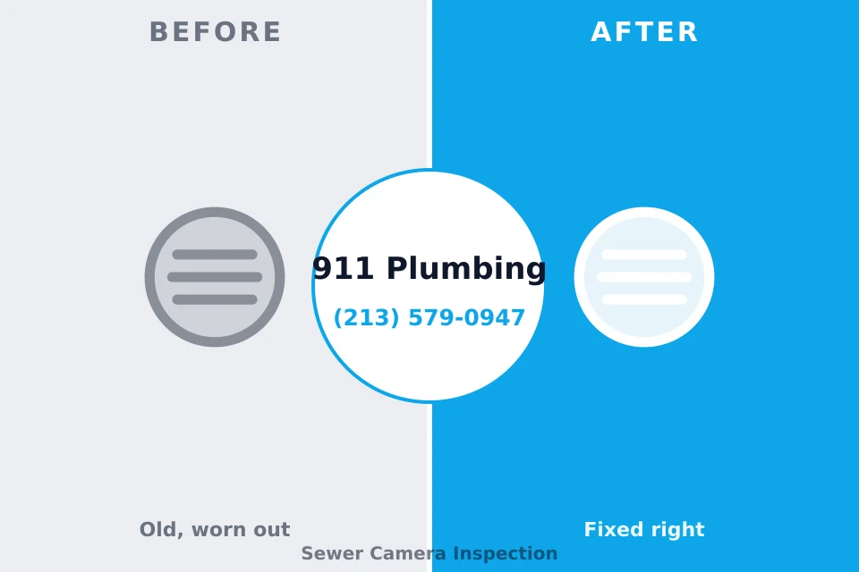 Before and after: plumbing company Burnham, PA
